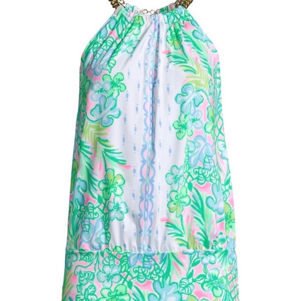 NWOT Lily Pulitzer Bowen top, chain halter neck, banded bottom. Size S